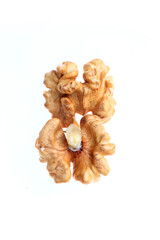 Walnuts on a white background