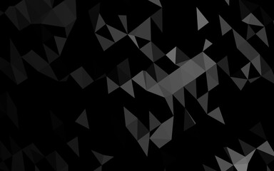 Dark Silver, Gray vector triangle mosaic cover. Brand new colorful illustration in with gradient. Triangular pattern for your business design.