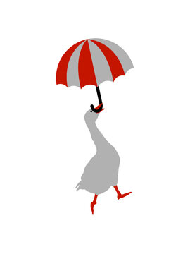 Fliegende Gans Regenschirm 