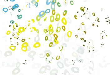 Light Green, Yellow vector cover with spots.