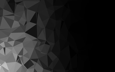 Dark Silver, Gray vector polygonal background. Geometric illustration in Origami style with gradient. New texture for your design.