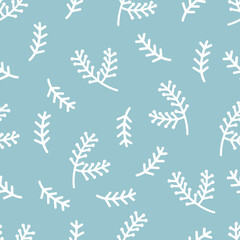 Christmas seamless pattern with spruce