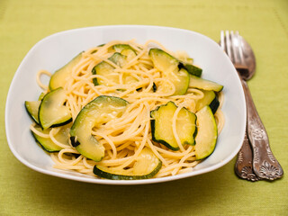 Spaghetti alla Nerano - Italian pasta dish with zucchini