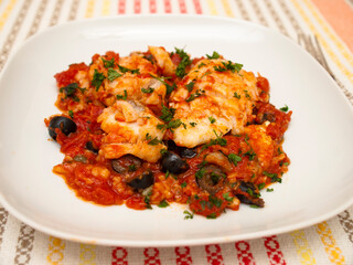 Baccalà alla napoletana - neapolitan cod with tomato sauce