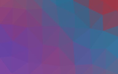 Light Blue, Red vector polygon abstract background. Shining illustration, which consist of triangles. New texture for your design.