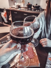 person with wine