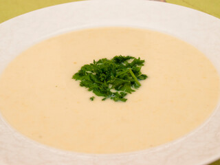 Vichyssoise soup - French leek and potato soup