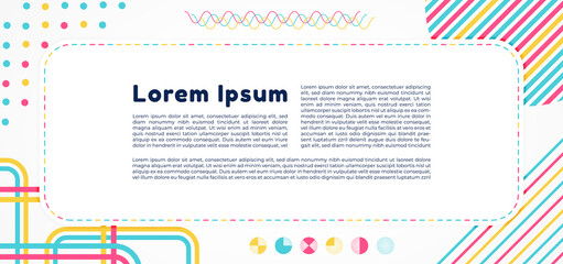 Geometric shape background abstract colorful concept frame overlap style