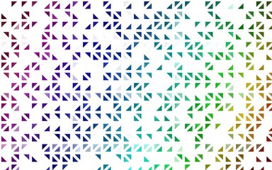 Light Multicolor, Rainbow vector cover in polygonal style. Glitter abstract illustration with triangular shapes. Pattern can be used for websites.