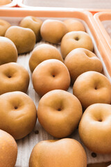 梨の収穫、9月・千葉県、日本