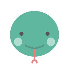 へびのイラスト　ヘビ　蛇　巳　干支　動物　顔　アイコン　
Zodiac animals. Animal icon set. Animal face icon.