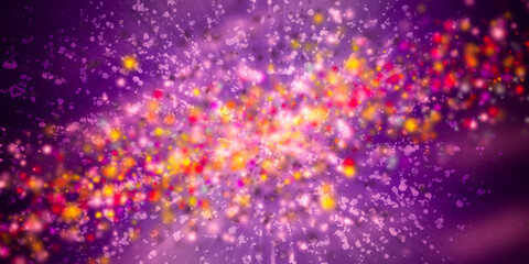 white bokeh blur background / Circle light on purple background / abstract light background