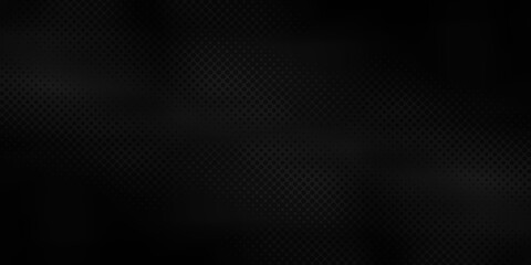 Gray halftone pattern with Black gradient with spotlight backdrop wallpaper. Abstract gradient black.