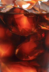 background of cold coffee with ice