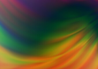 Obraz premium Dark Multicolor, Rainbow vector blurred bright template. An elegant bright illustration with gradient. The elegant pattern for brand book.