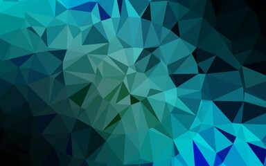 Light Blue, Green vector polygon abstract background. A vague abstract illustration with gradient. The best triangular design for your business.