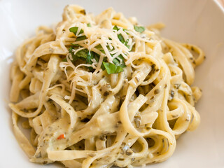 Basil pesto pasta