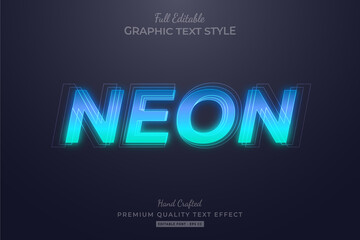 Gradient Neon Editable Text Style Effect Premium