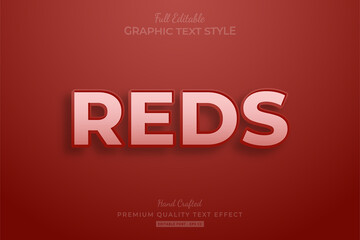 Reds Clean Editable Text Style Effect Premium