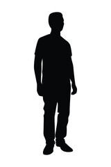 Standing man silhouette vector