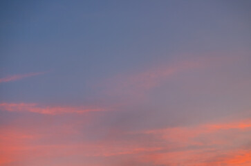 sky and cloud in bright rainbow at sunset