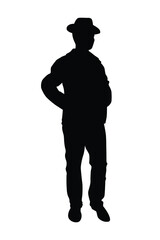 Spy man silhouette vector