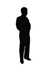 Standing man silhouette vector
