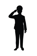 Security guard silhouette vector