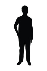 Fototapeta premium Standing man silhouette vector