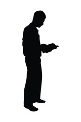 Standing man silhouette vector