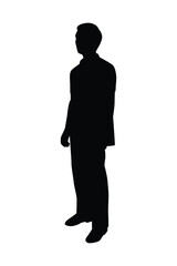 Standing man silhouette vector