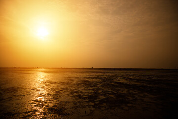 sunset at the sea  nature background