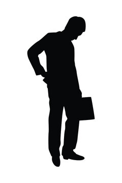 recommend clip art: Sad business man silhouette vector
