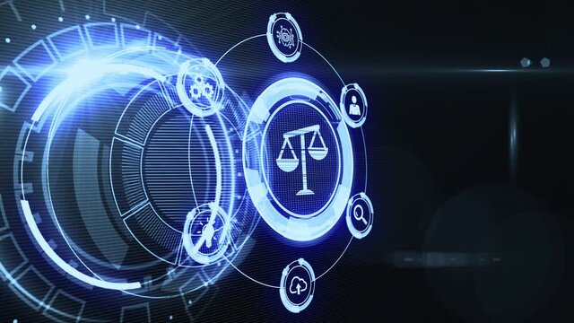 Business, Technology, Internet and network concept. Labor law, Lawyer, Attorney at law, Legal advice concept on virtual screen.