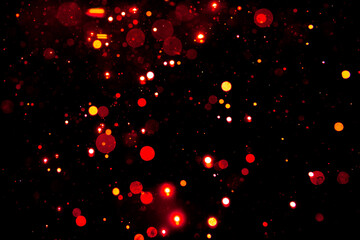 red bokeh on black background