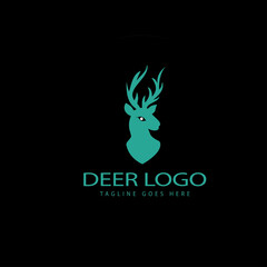 hipster vintage deer elk logo icon vector in trendy style illustration.