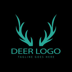 hipster vintage deer elk logo icon vector in trendy style illustration.