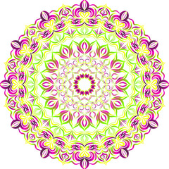 Fototapeta na wymiar Mandalas for coloring book. Decorative round ornaments. Unusual flower shape. Yoga logos Vector.colored mandala design.