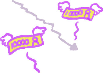 Illustration showing the stock market crash