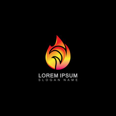 Vector Fire Flame element Illustration Logo, template creative symbol business