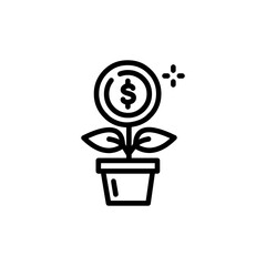 Growth. Icon for business, finance and marketing strategy - line series