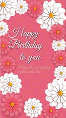 Happy birthday. It's a vector design for greeting cards, advertisements, publications, and posters.design template for birthday celebration.