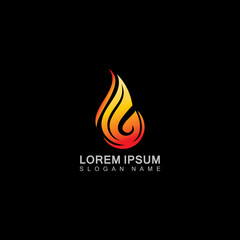 Vector Fire Flame element Illustration Logo, template creative symbol business