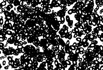 Black and white vector pattern with spheres.