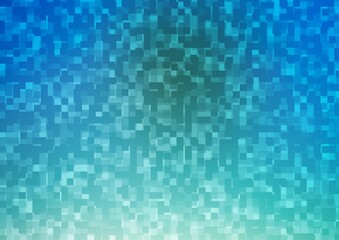 Light BLUE vector template with crystals, rectangles.