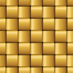 Gold Weave Vector Seamless Pattern