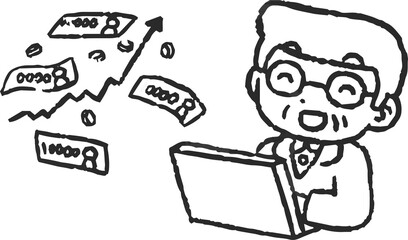 Old man who made a lot of money by investing 