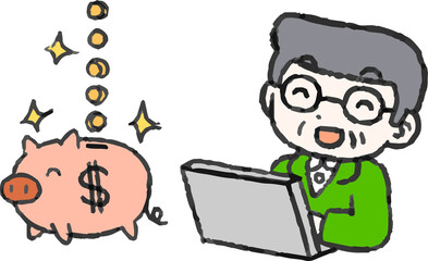 Old man who made a lot of money by investing 