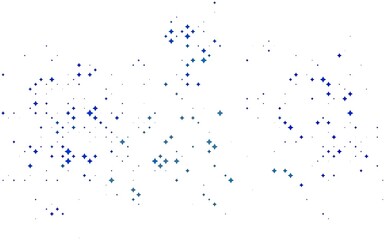 Light BLUE vector texture with beautiful stars. Shining colored illustration with stars. The template can be used as a background.