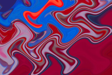 Acrylic paint diffusion. Violet red blue paint bubbles. Liquid paint abstract surface psychedelic background